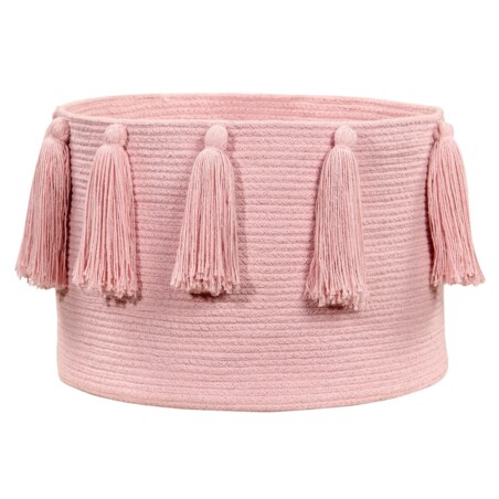 Kosz Basket Tassels Pink