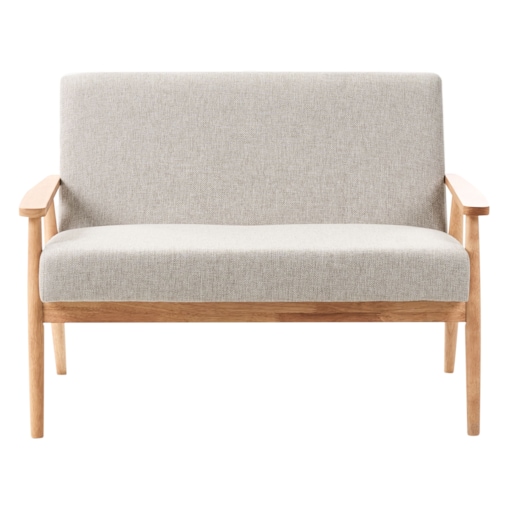 Sofa dla 2 osób ESRUM Jasny brąz/ szary