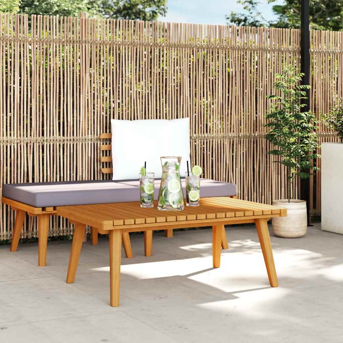 vidaXL Ogrodowy stolik kawowy, 90x55x35 cm, lite drewno akacjowe