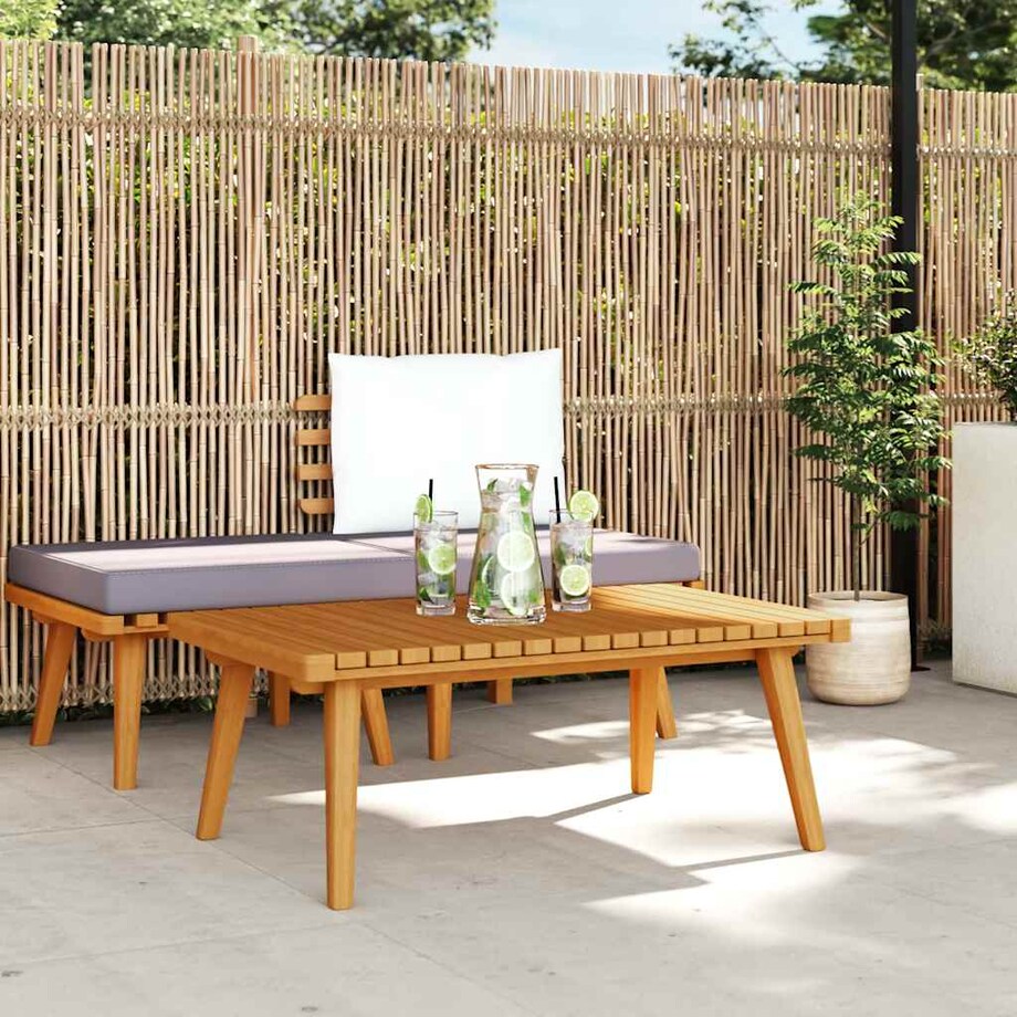 vidaXL Ogrodowy stolik kawowy, 90x55x35 cm, lite drewno akacjowe