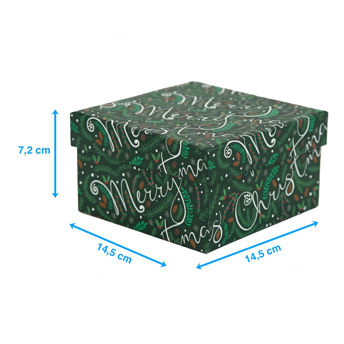 Pudełko Na Prezent Świąteczne Na Boże Narodzenie 14.5X14.5X7 Cm