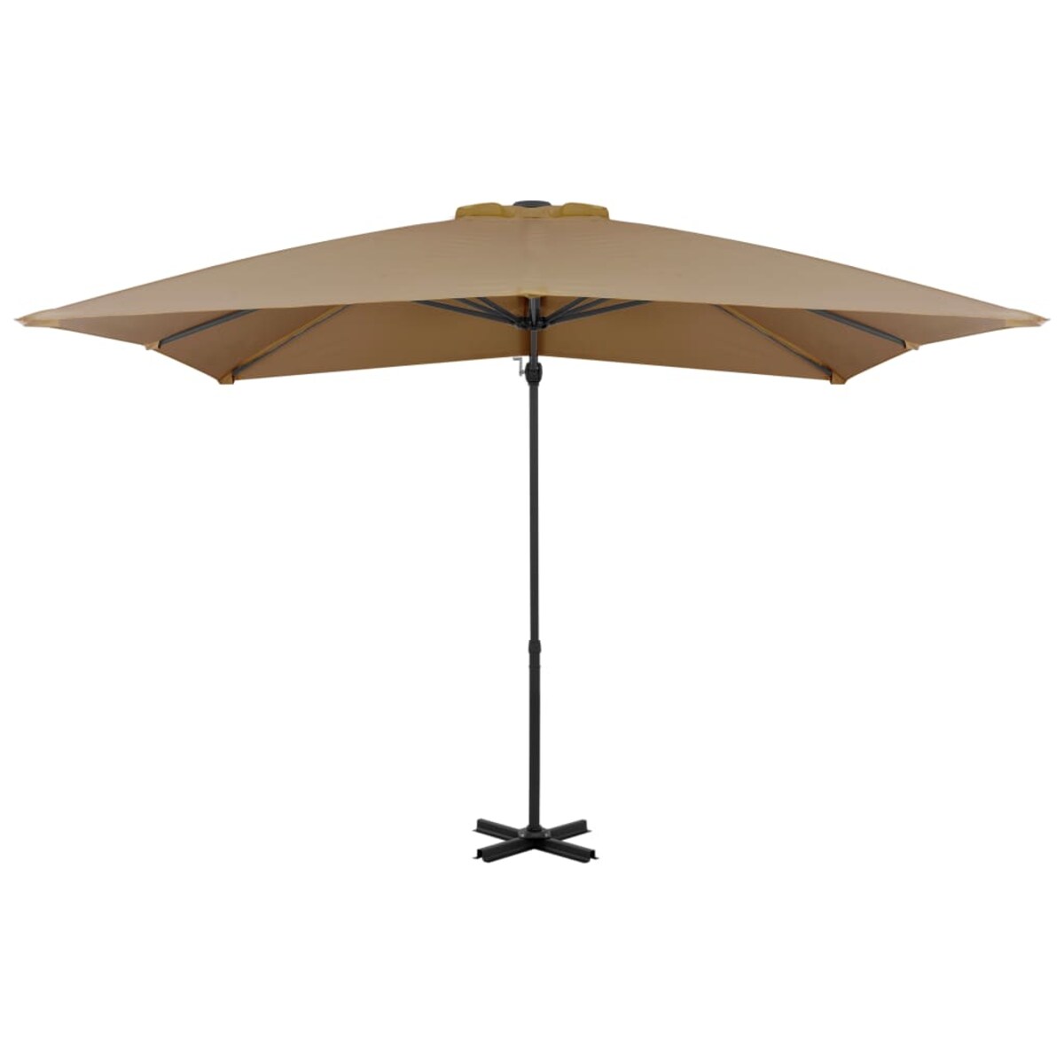 vidaXL Parasol wiszący z aluminiowym słupkiem, 250x250 cm, taupe