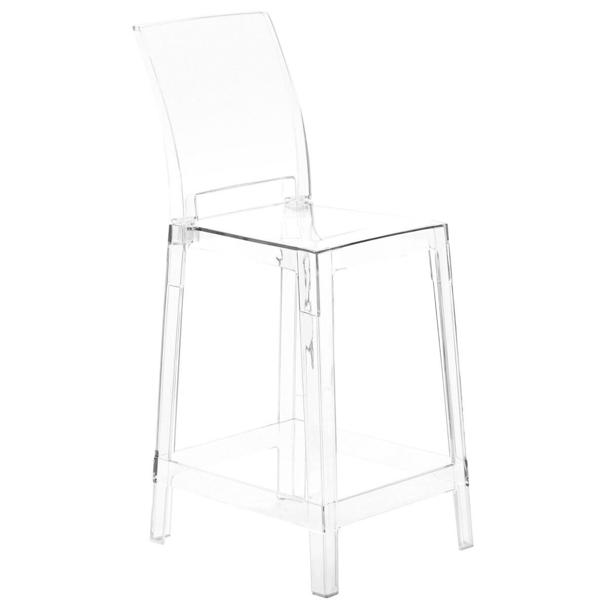 Zestaw 2 krzeseł barowych przezroczysty WELLINGTON