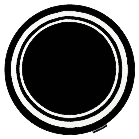 Dywan HAMPTON Border koło ramka czarny koło 200 cm