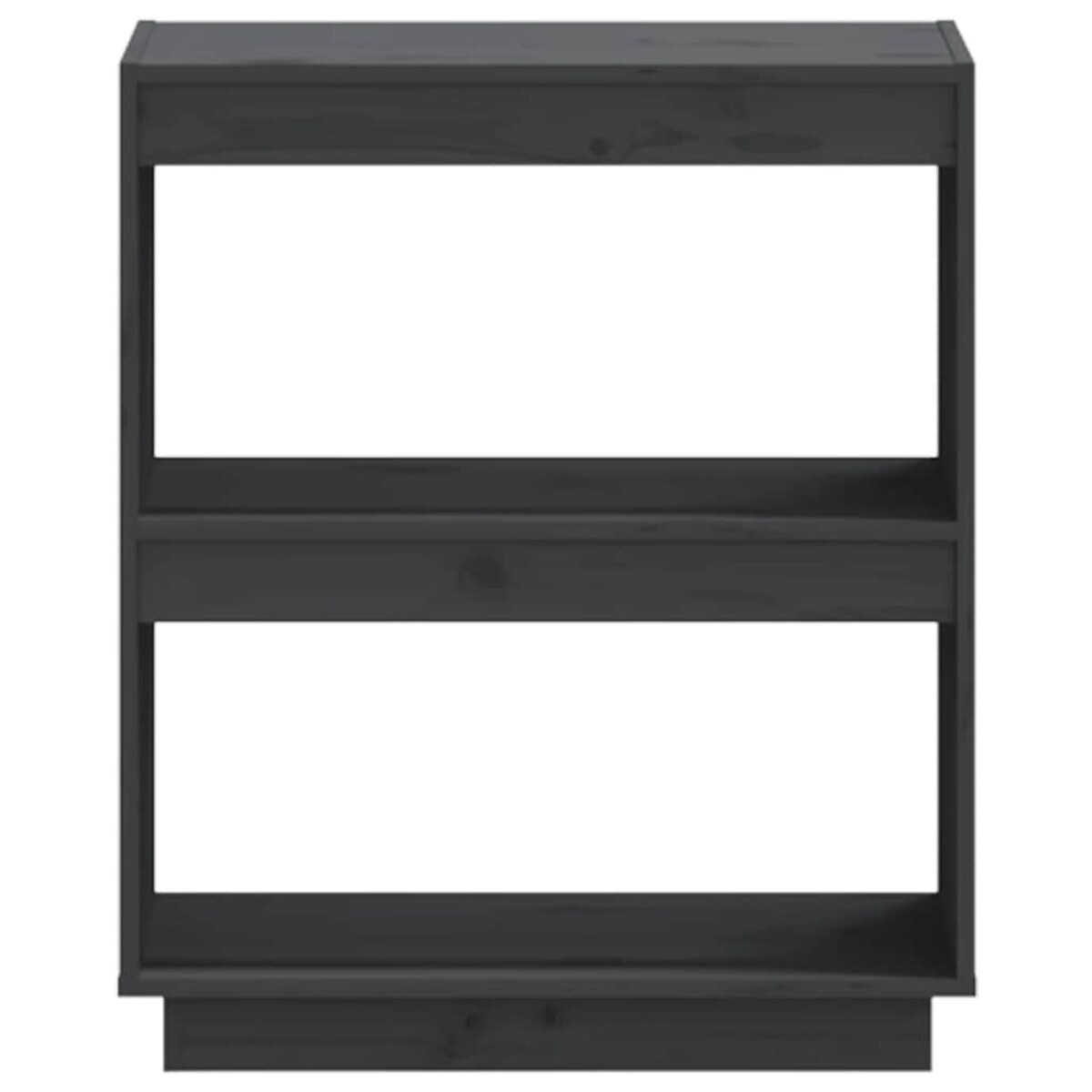 vidaXL Regał na książki, szary, 60x35x71 cm, lite drewno sosnowe