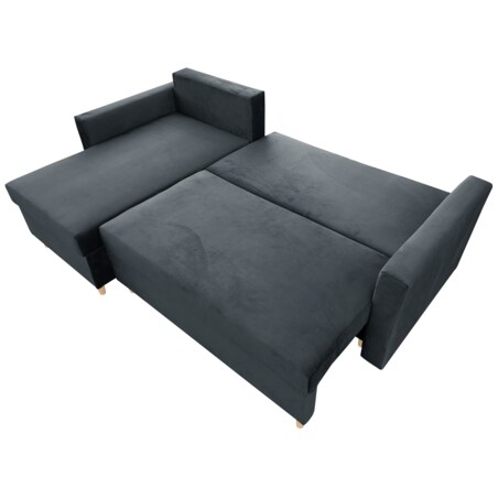 Uniwersalny narożnik z funkcją spania MON - grafitowy