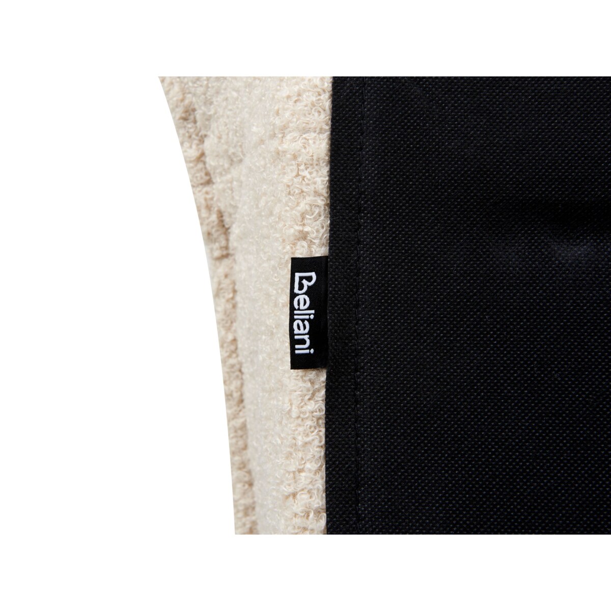 Łóżko Boucle VINAY 180 x 200 cm Jasnobeżowy