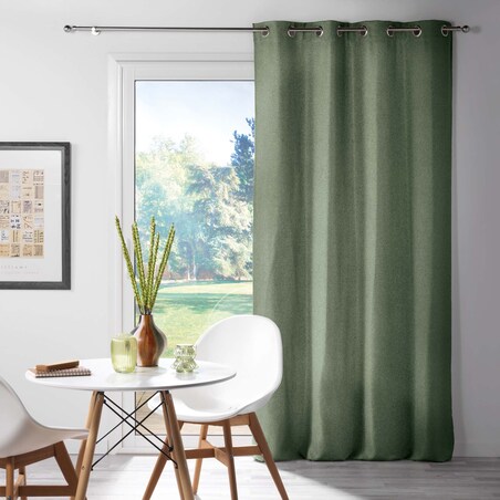Zasłona na przelotkach CHAMBRAY CHINEA CEDRE, 135 x 240 cm, zaciemniająca