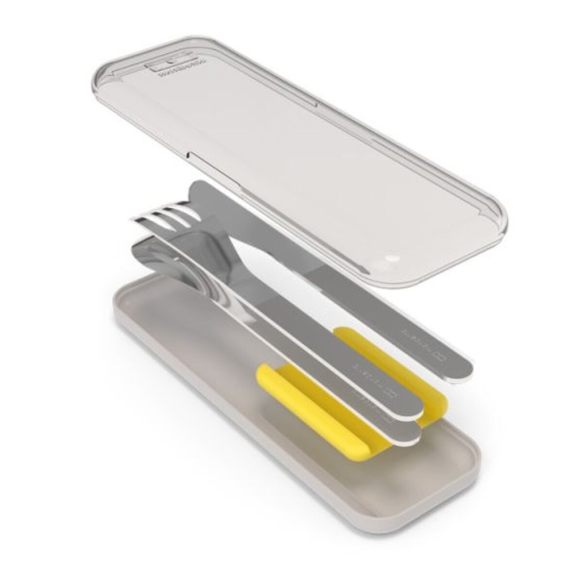 Zestaw sztućców podróżnych (żółtych) Slim Box Monbento
