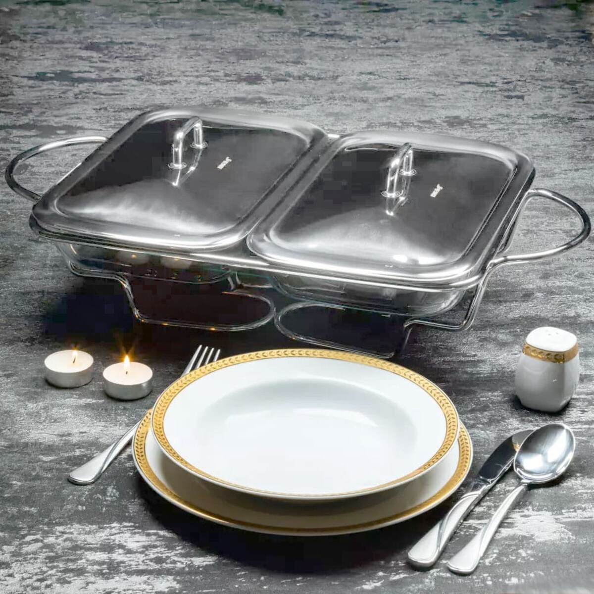 Podgrzewacz stołowy KINGHOFF 5 ele. 2x1.5L