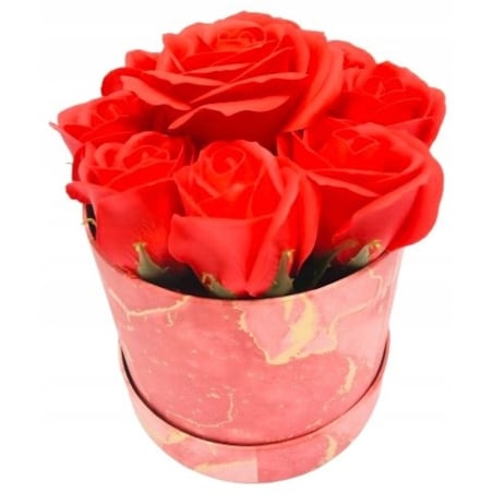 FLOWER BOX pudełko KWIATY Z MYDŁA płatki do kąpieli pachną na prezent róża
