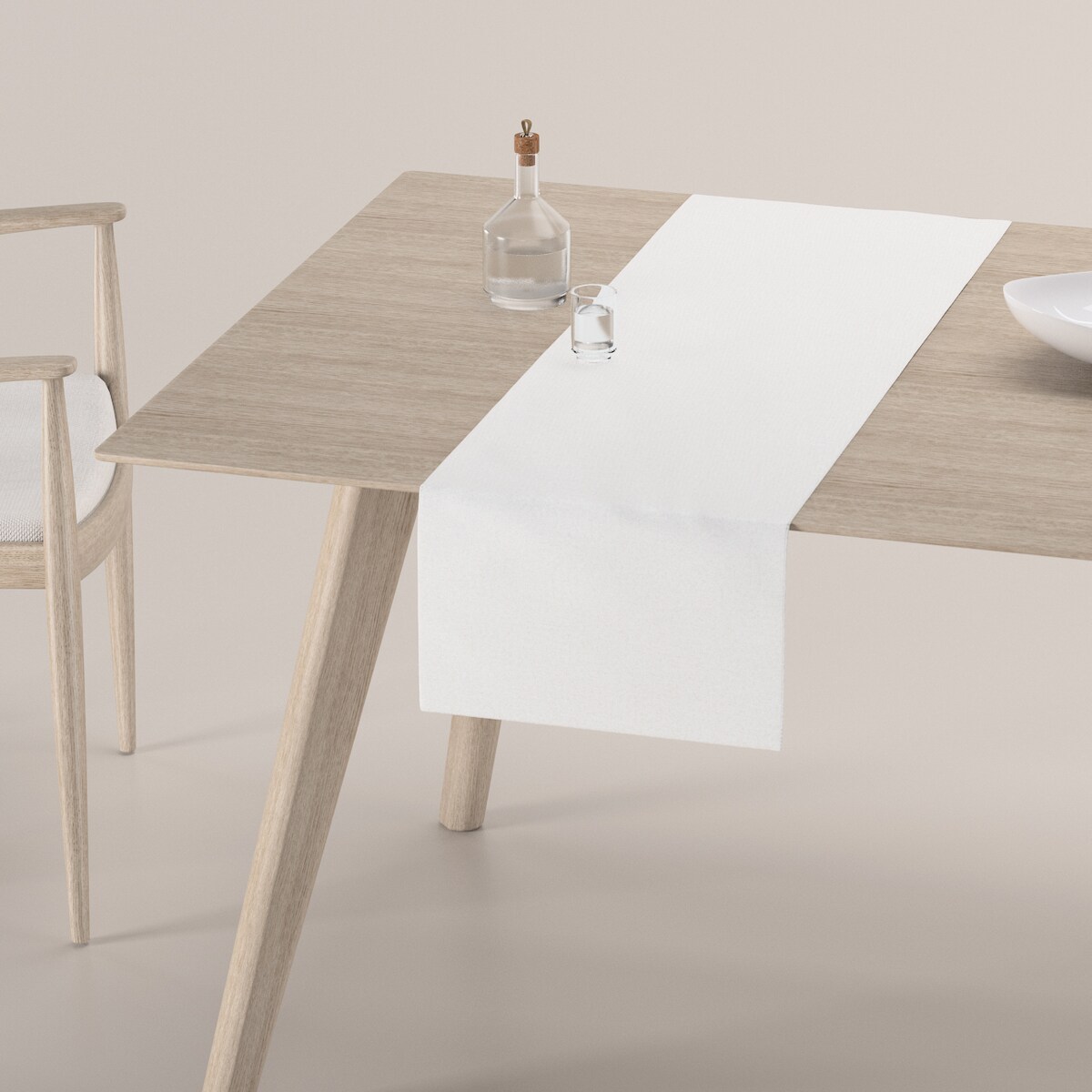 Bieżnik prostokątny 40x130 białoszary