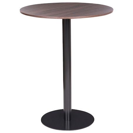 Stół barowy MORELLA Czarny/ ciemny brąz 80 cm 80 cm
