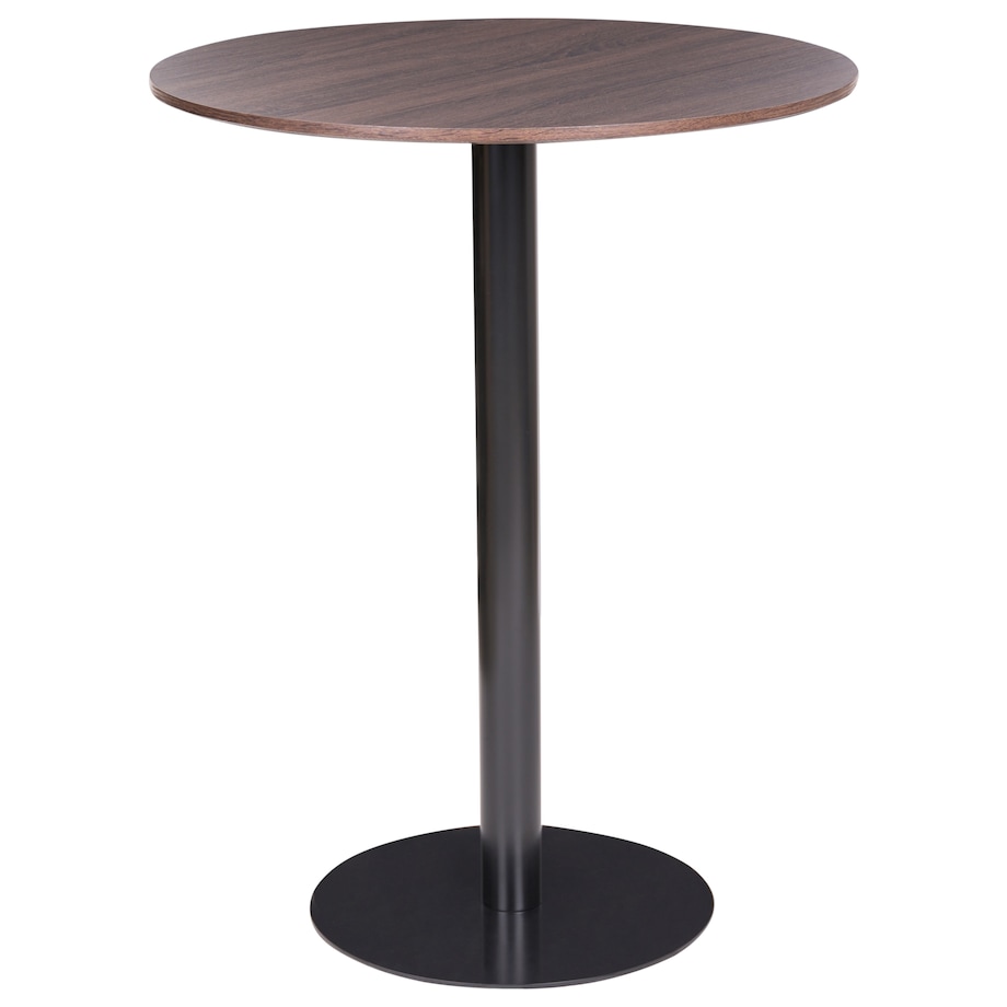 Stół barowy MORELLA Czarny/ ciemny brąz 80 cm 80 cm