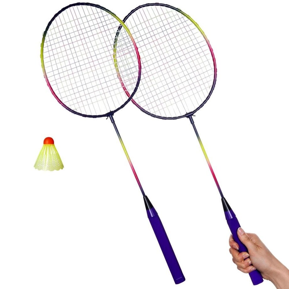 Zestaw do Gry w Badmintona dla Dwóch Osób Stal 63 cm x 20 cm x 2,5 cm