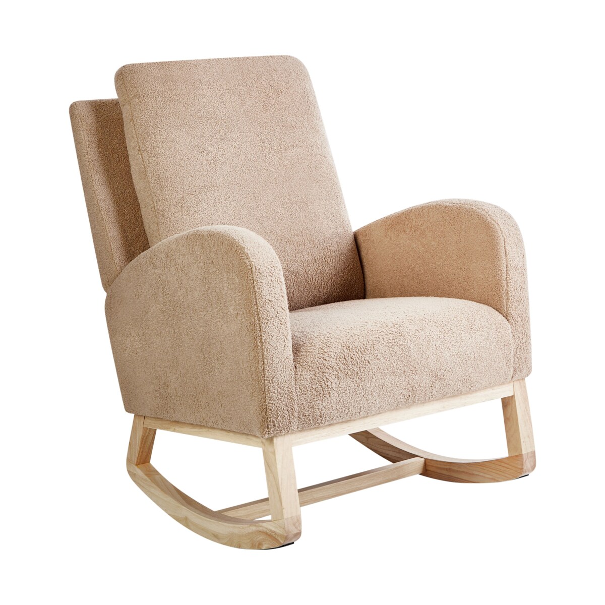 Fotel bujany ALSTA Boucle Beżowy