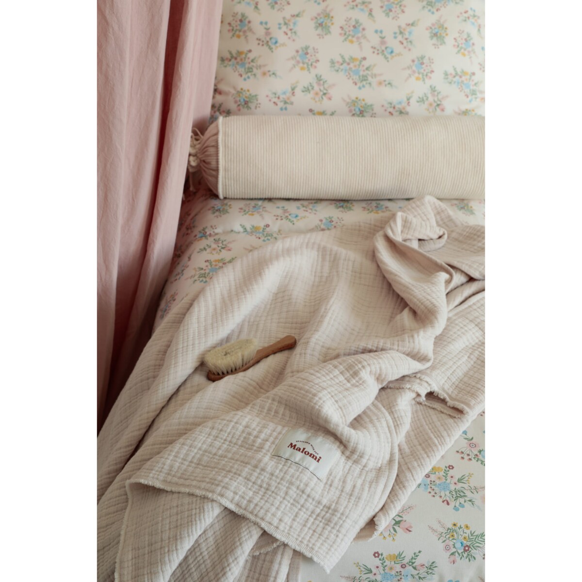 Poduszka dekoracyjna wałek sztruksowy natural