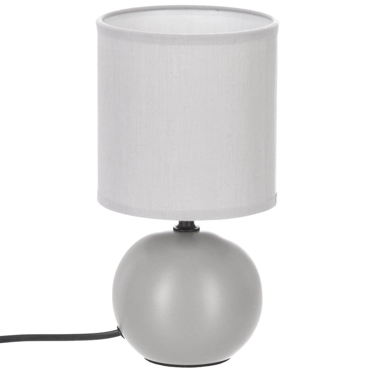 Lampa stołowa ceramiczna BOULE GRIS, 25 cm