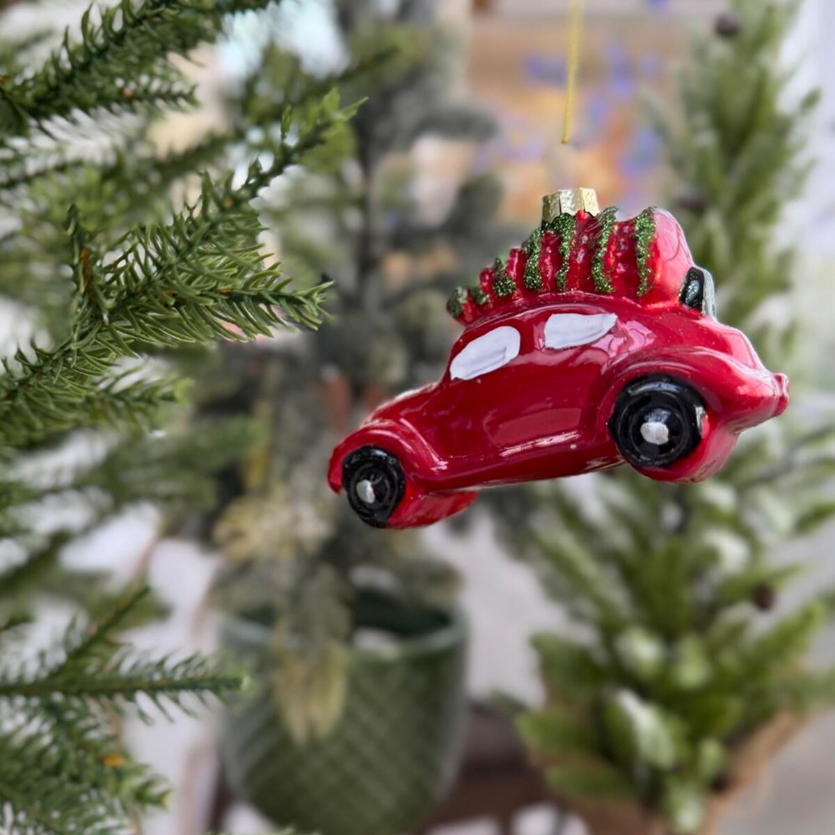 VILLA ITALIA Bombka AUTO czerwone 10 cm