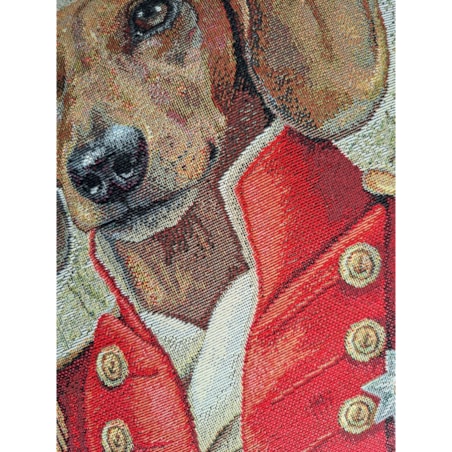 Poszewka Na Poduszkę Jasiek 45X45 Cm Żakardowa Dekoracyjna Ozobna Pies Marszałek