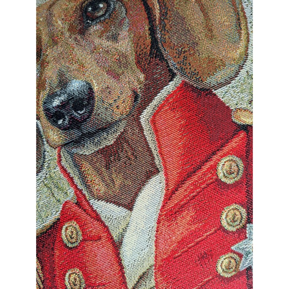 Poszewka Na Poduszkę Jasiek 45X45 Cm Żakardowa Dekoracyjna Ozobna Pies Marszałek