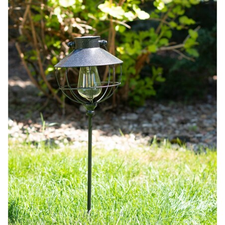 LAMPION PINNE SOLARNY czarny do wbicia w ziemię