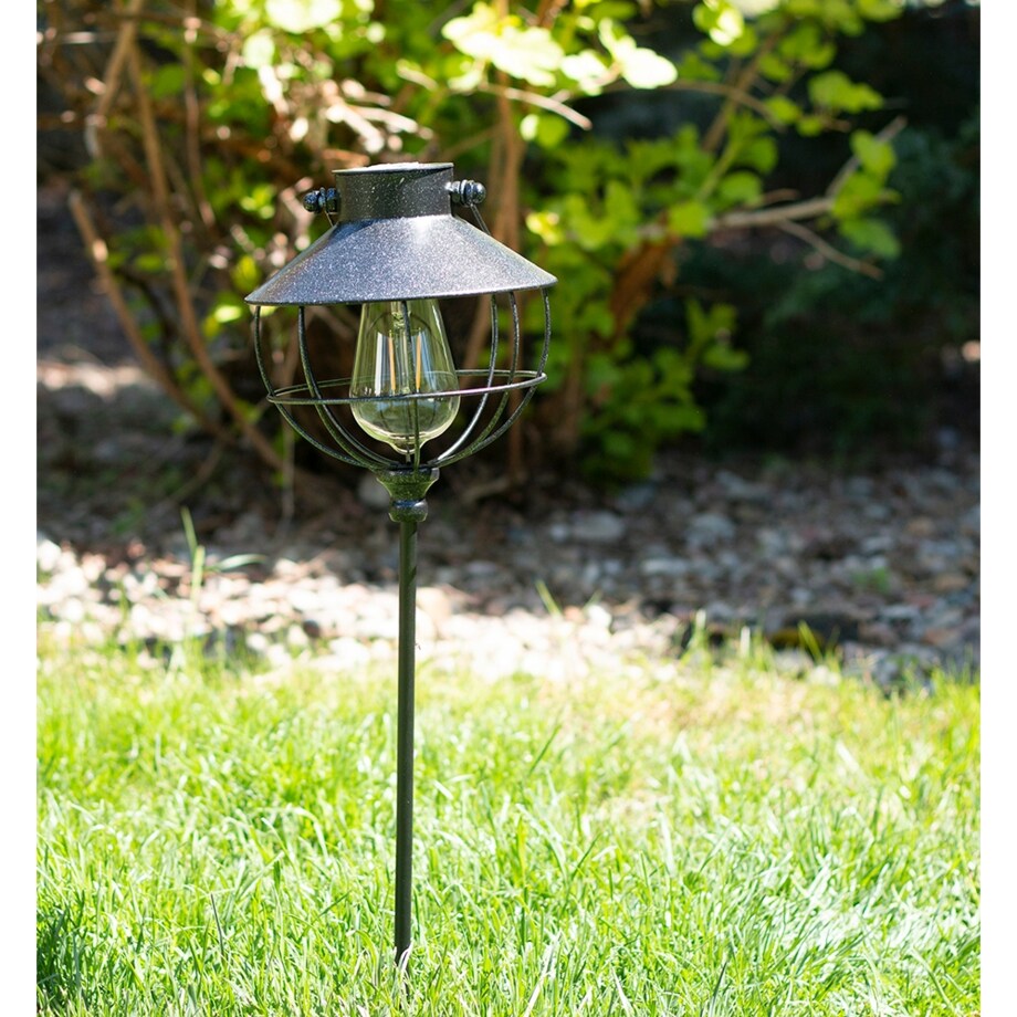 LAMPION PINNE SOLARNY czarny do wbicia w ziemię