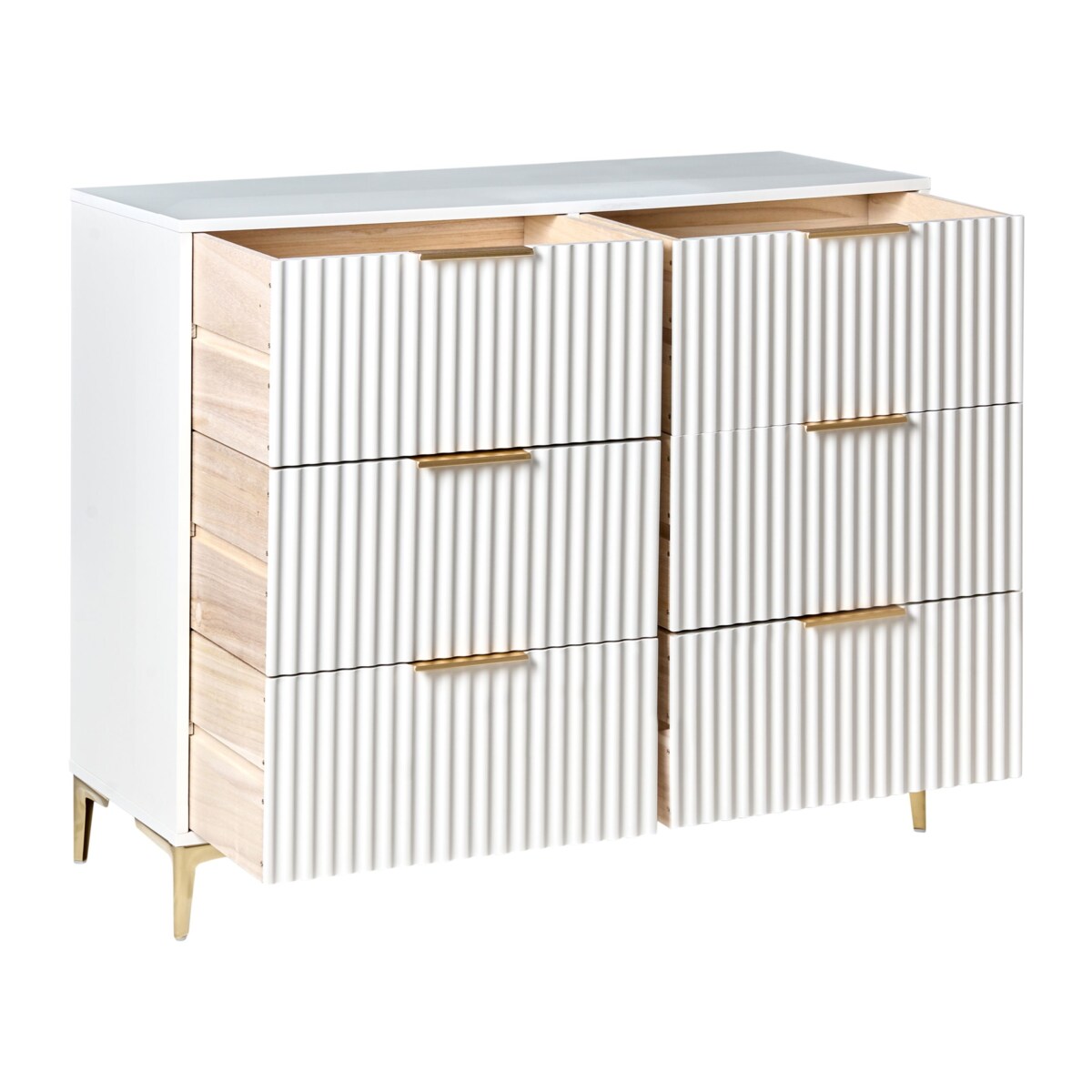 Komoda 6 szuflad WALCOTT Biały