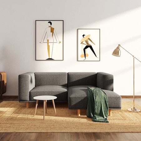 Kukumo sofa narożna prawa Szara