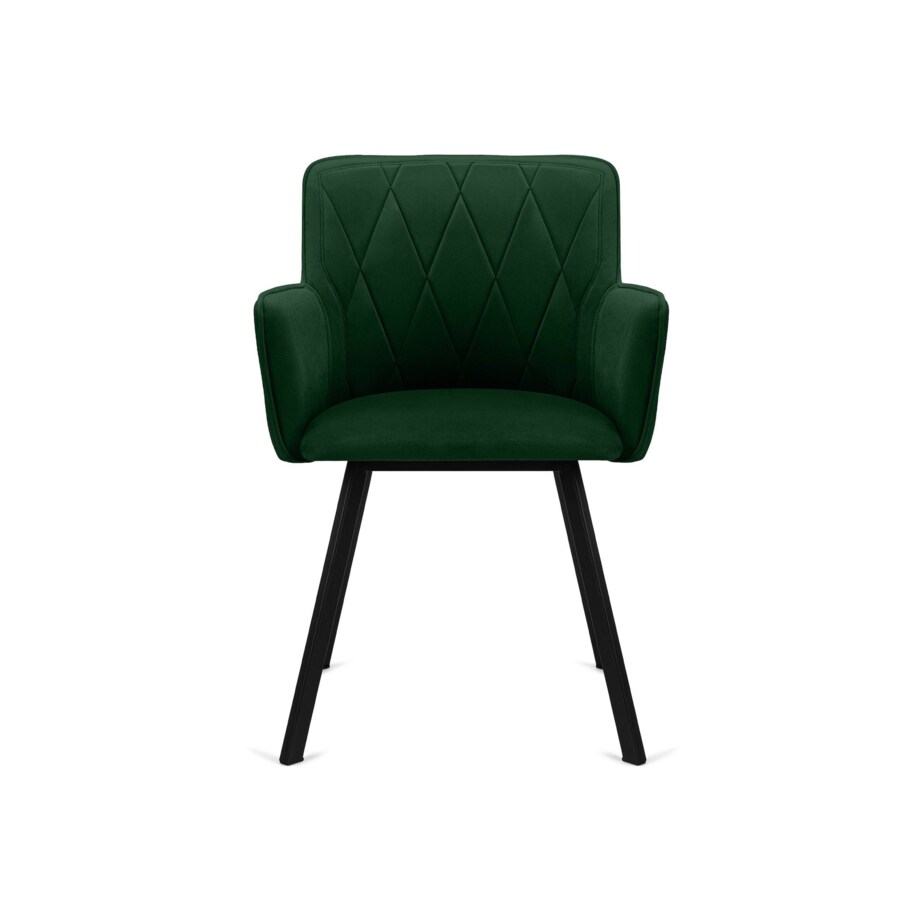 KONSIMO PYRUS welurowe krzesła 2 sztuki  ciemnozielone