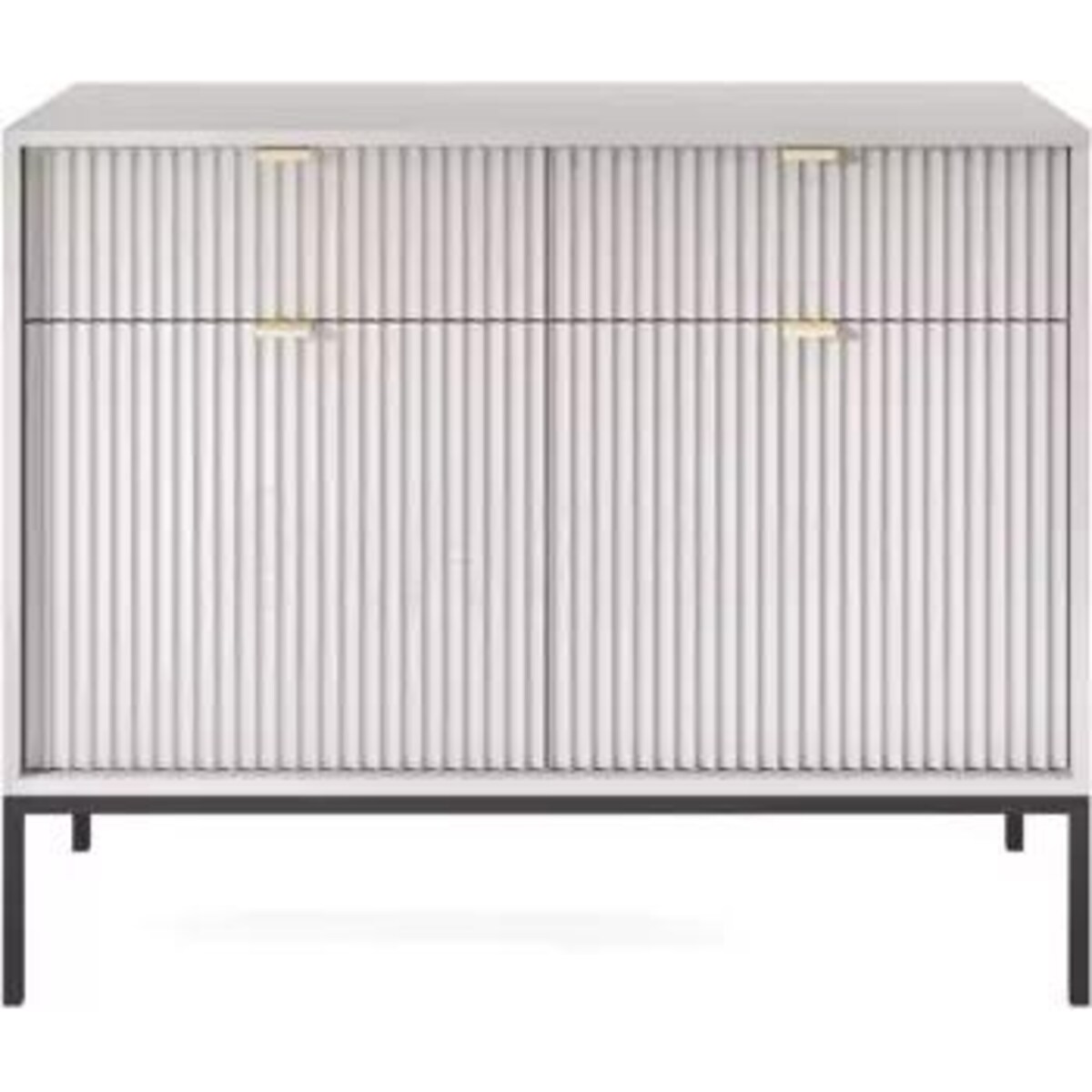 Komoda Delicious ryflowana szara