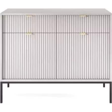 Komoda Delicious ryflowana szara