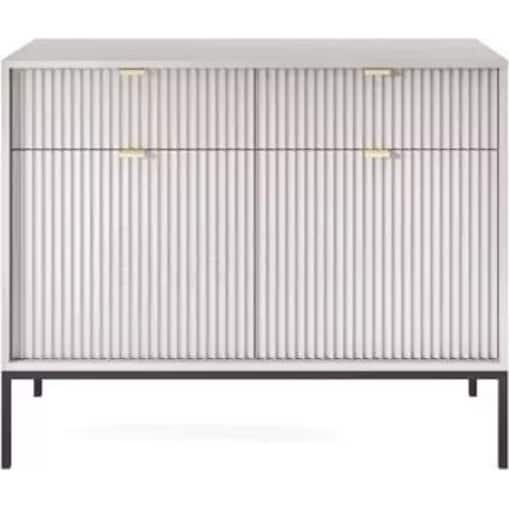 Komoda Delicious ryflowana szara