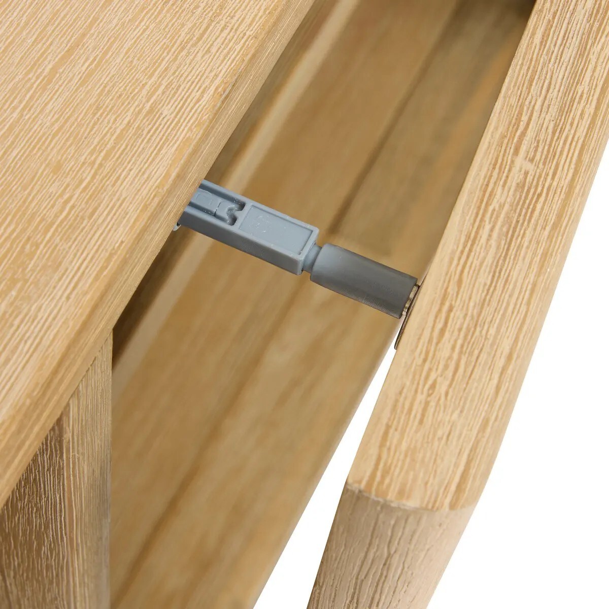 Komoda RTV z drewna akacjowego z przeszkleniem Verra