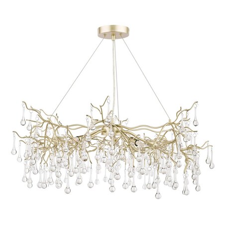 Wiszący żyrandol gałęzie Willow LA3756144-Q Laura Ashley krople przezroczysty złoty