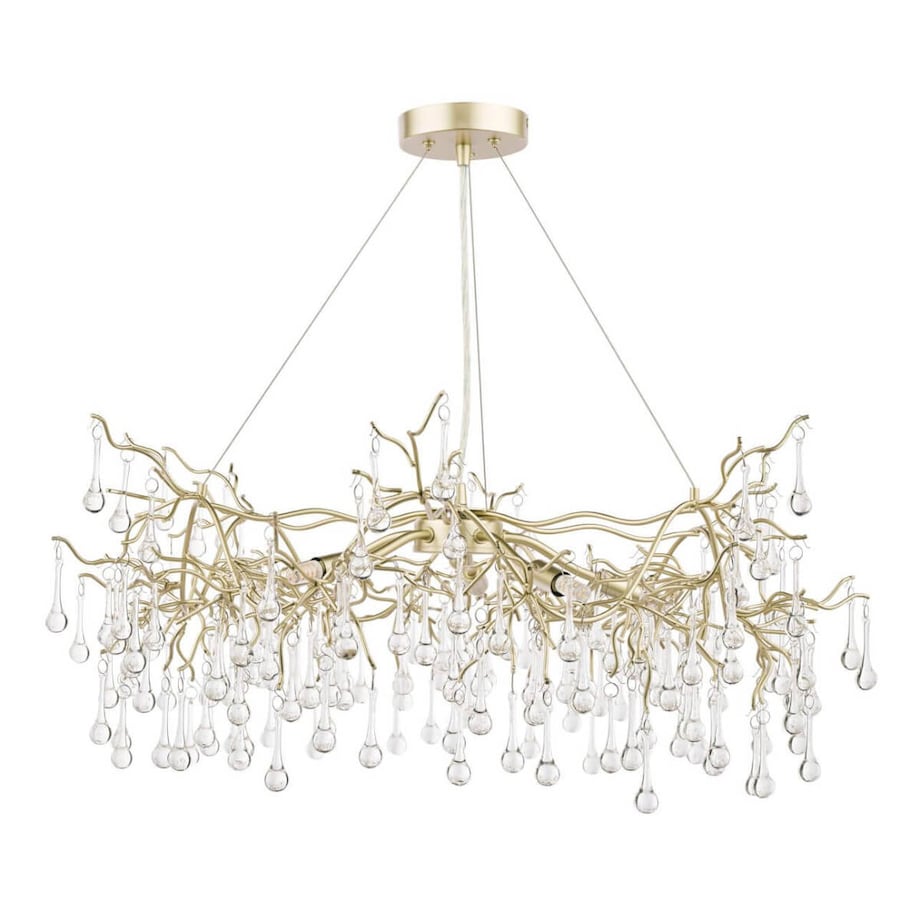 Wiszący żyrandol gałęzie Willow LA3756144-Q Laura Ashley krople przezroczysty złoty