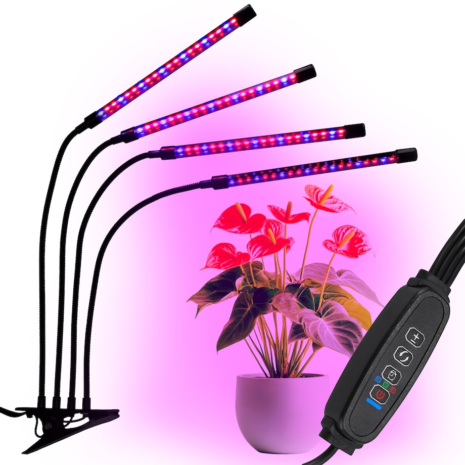 Lampa Led Do Wzrostu Roślin 80 Diod Timer 25 W Uprawa Roślin Do Domu Z Zasilaczem Sieciowym