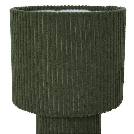 Lampka nocna sztruksowa, zielony khaki, Jolina, 28 cm