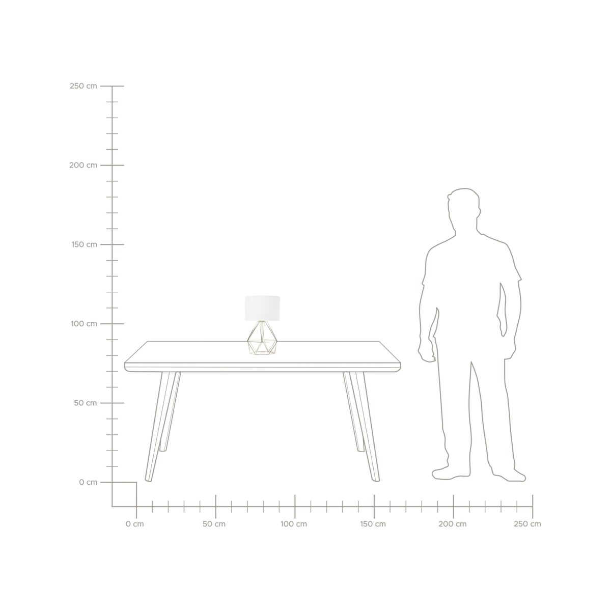 Lampka nocna metalowa złota MARONI