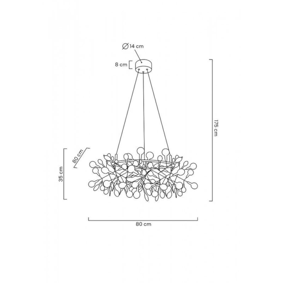 Stylowy żyrandol Flora MSE010100209 LED 32,4W złoty