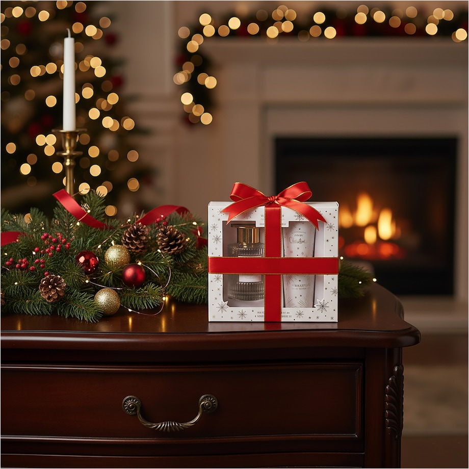 Dyfuzor Z Patyczkami Zapach Zestaw Zapachowy + Dwie Świece Dekoracje Świąteczny