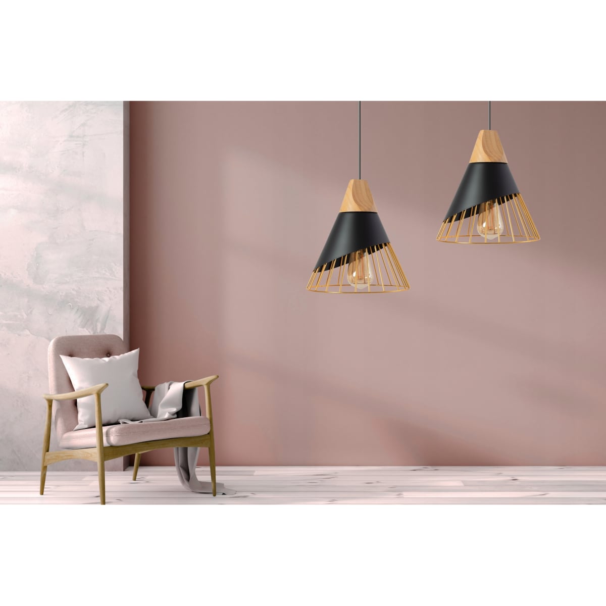 Lampa Sufitowa Wisząca Skandynawska Metal Kolory