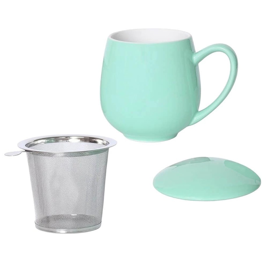 THE BEST BOX zestaw wyselekcjonowanych kaw smakowych i herbat sypanych świeca sojowa kubek z zaparzaczem i pokrywką - na prezent upominek dla kobiety faceta