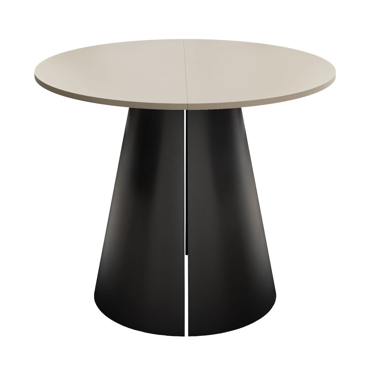 Okrągły stół rozkładany LAVA, średnica 100cm, czarny, kaszmir mat