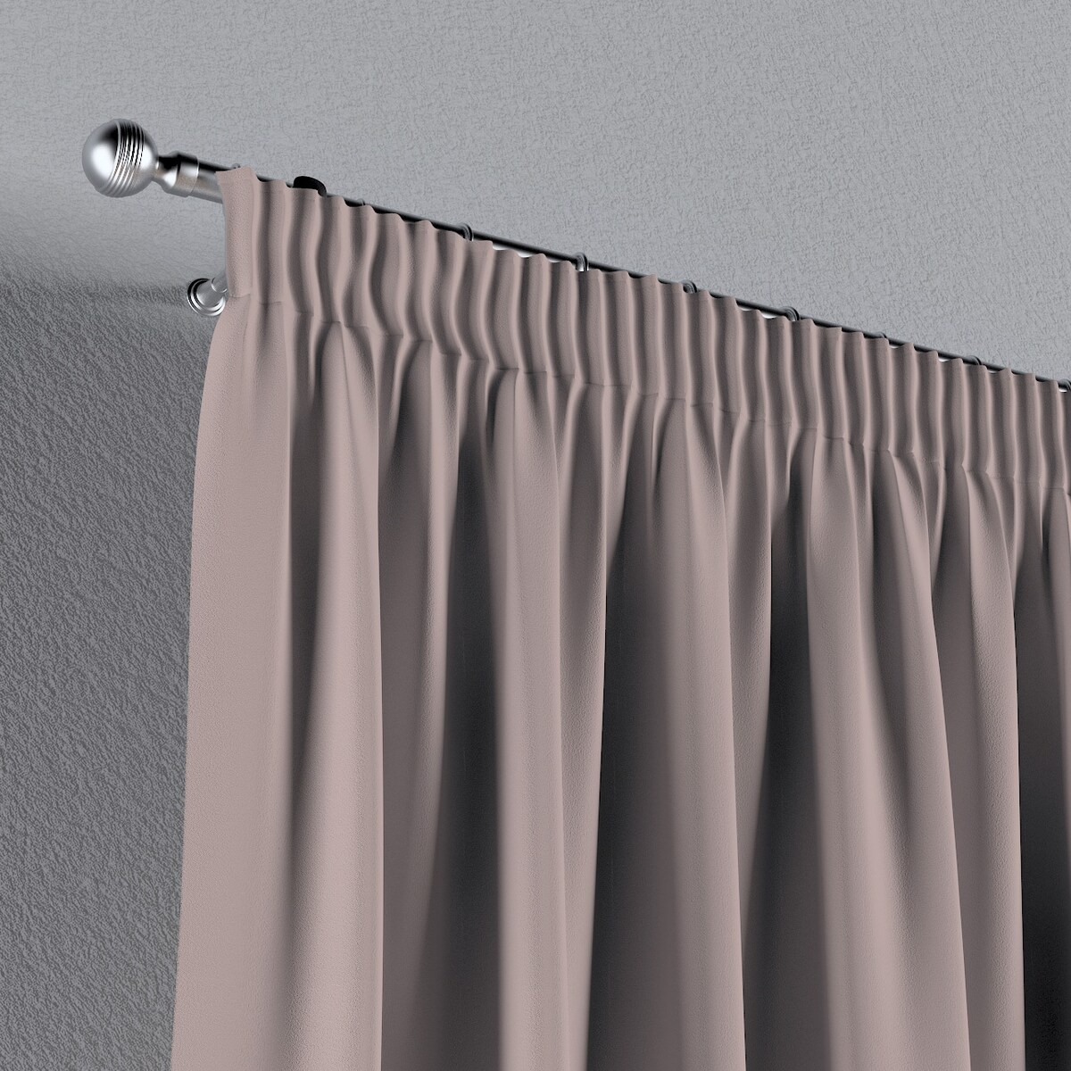 Zasłona na taśmie marszczącej 1 szt. 130x245 różany beż