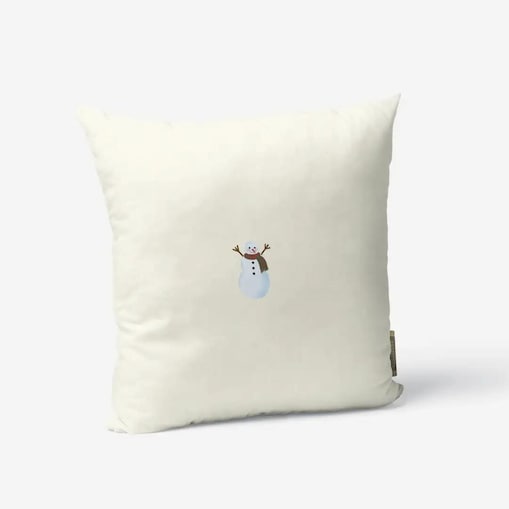 Poduszka świąteczna -Minimalistyczny bałwan