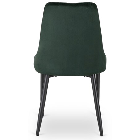 Krzesło Tapicerowane Welurowe Zielone Do Jadalni Salonu Kuchenne Loft BARI