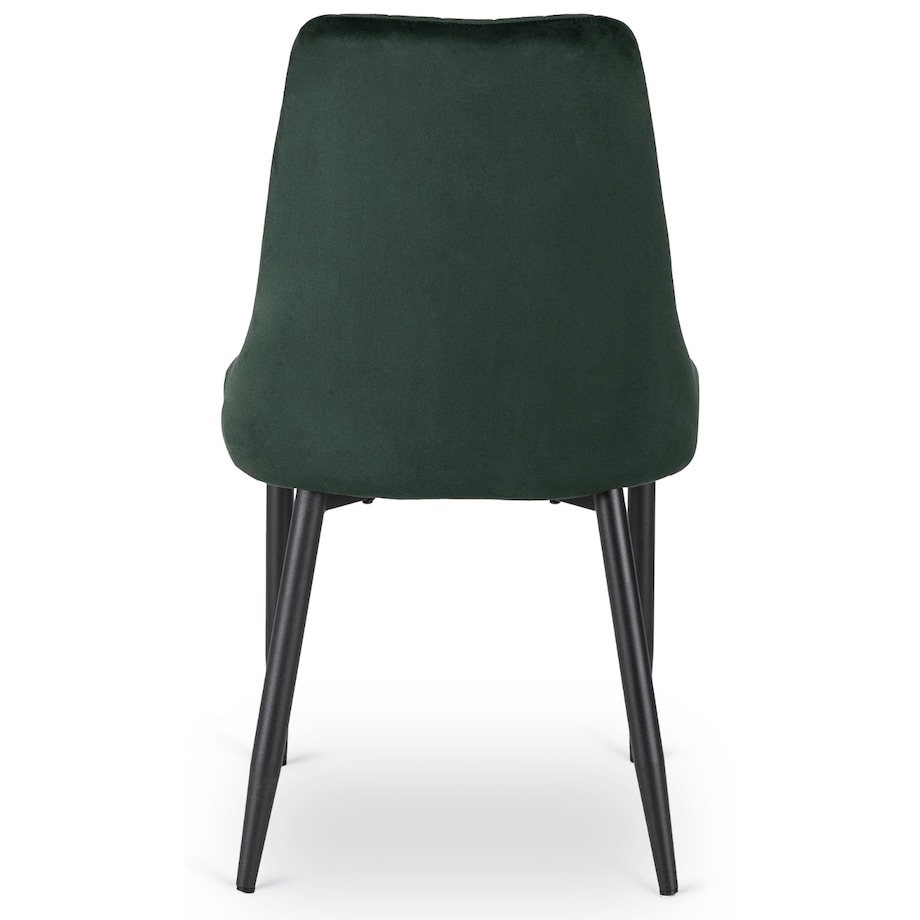 Krzesło Tapicerowane Welurowe Zielone Do Jadalni Salonu Kuchenne Loft BARI