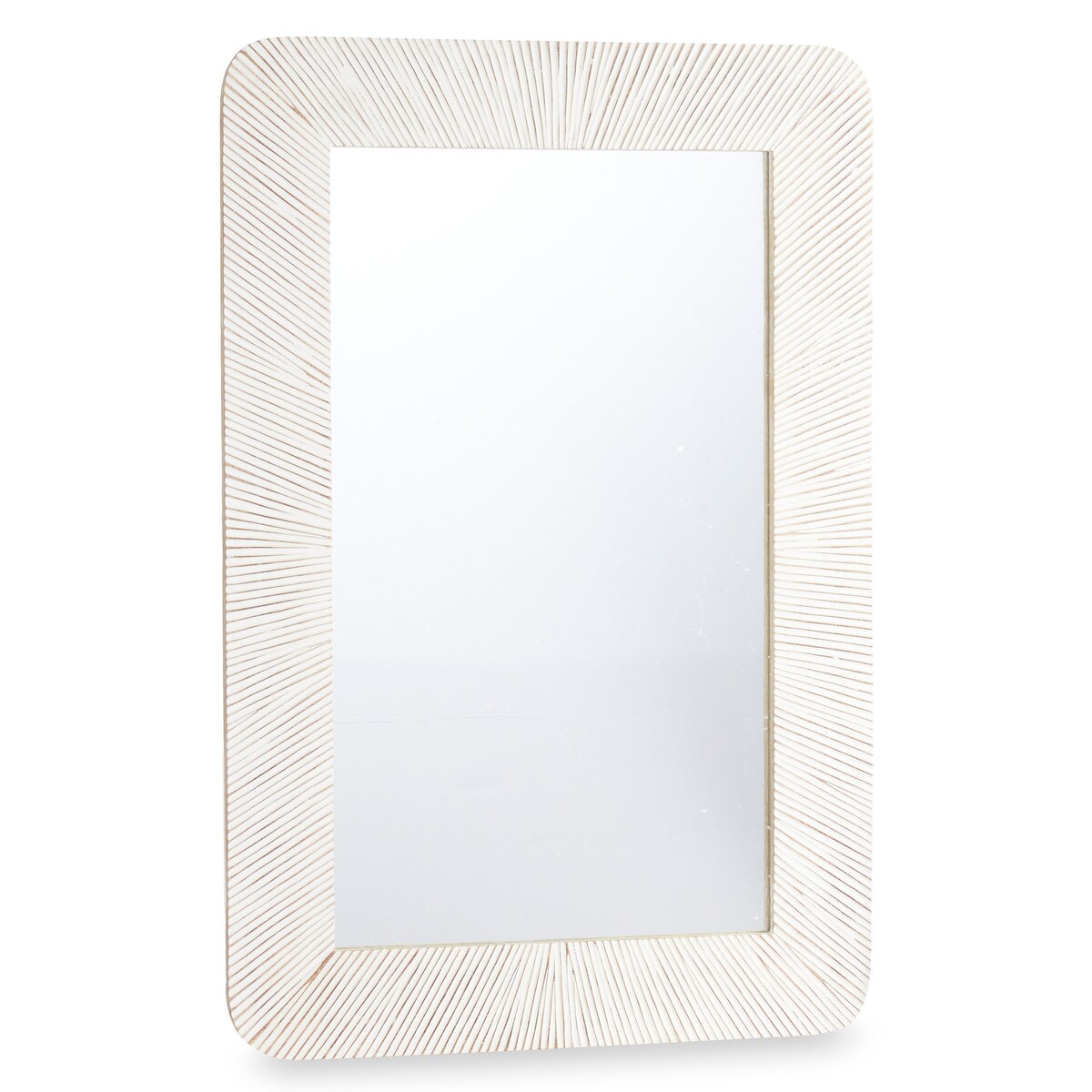 Lustro ścienne w drewnianej ramie mango LINES&CURVES, 60 x 90 cm