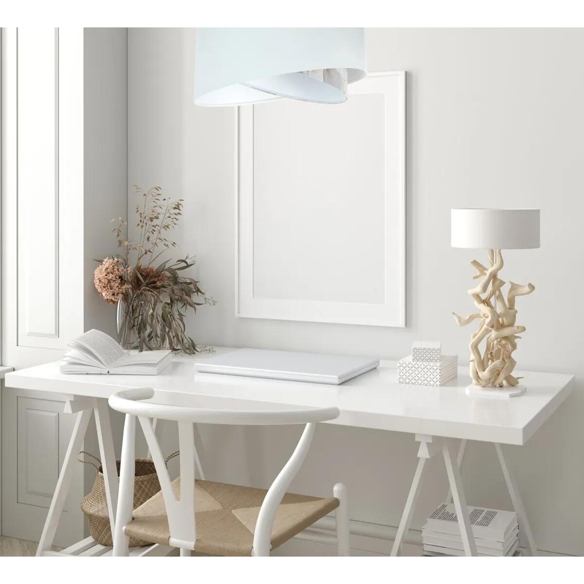 Lampa wisząca WHITE FLOWER biała